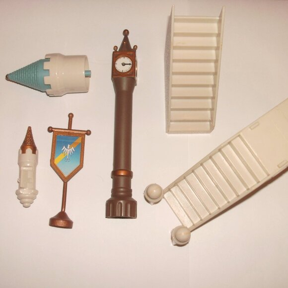 Disney Other - VTG Walt Disney World Cinderella Monorail Castle Parts CLOCK STAIRS FLAG TOWERS